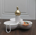 Decorative 3 Compartment Mosque Jewelry & Trinket Dish