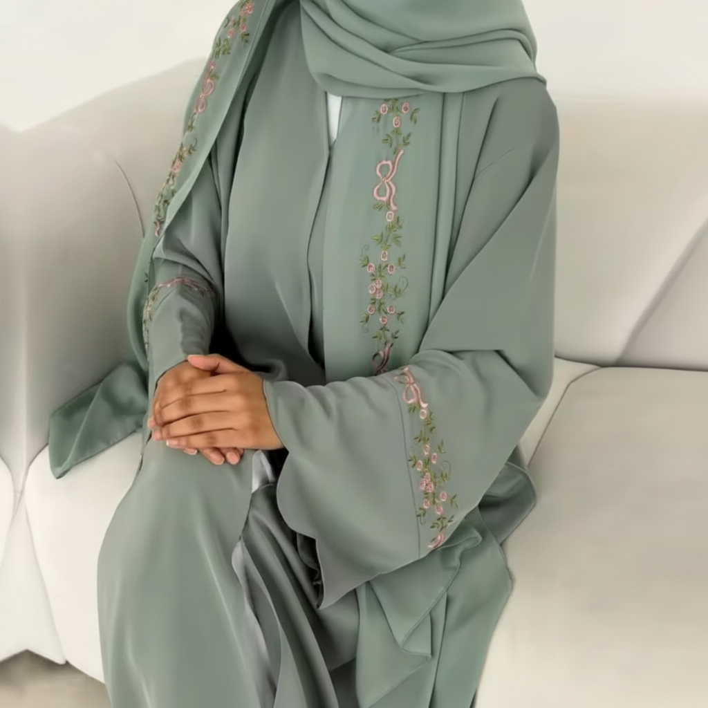 Luxury Dubai Floral Embroidered Abaya Collection